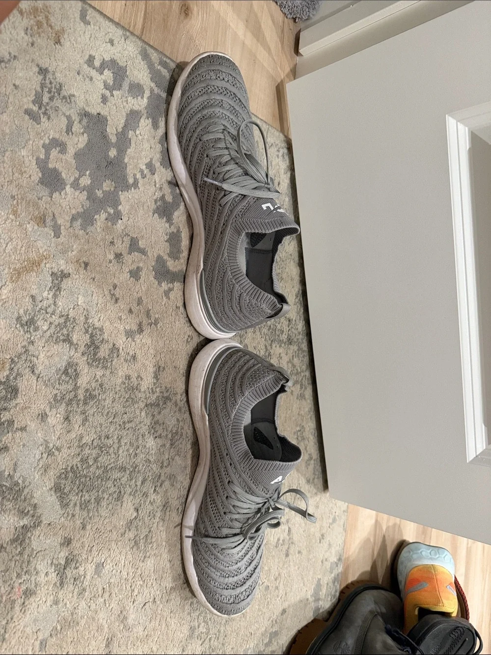 APL Light Grey Knit Slip-On Sneakers